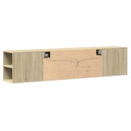 Berkfield Home TV Wall Cabinet with LED Sonoma Oak 180x31x39.5 cm in Light Brown - thumbnail 8