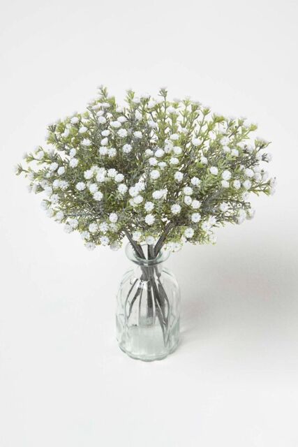 Homescapes Artificial Flower White Baby's Breath Bouquet, 32 cm - image 1