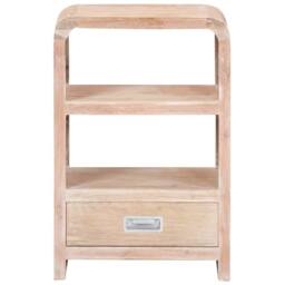 Berkfield Home Bedside Table 40x30x60 cm Solid Acacia Wood in Light Sand - Size: 40 x 30 x 60 cm - thumbnail 3