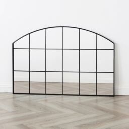 Home Garden Direct Aion - Industrial Arch Wall Mirror with Black Frame - 120x80cm - Size: 120x80 cm - thumbnail 2
