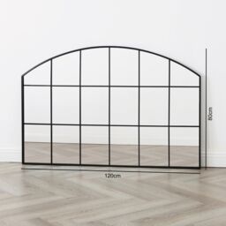 Home Garden Direct Aion - Industrial Arch Wall Mirror with Black Frame - 120x80cm - Size: 120x80 cm - thumbnail 3