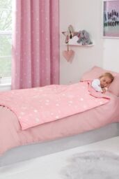 OHS Star Teddy Fleece Kids Weighted Blanket in Pink - thumbnail 5