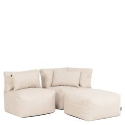 icon 3pcs Noa Bean Bag, 1x Corner, 1x Recliner, 1x Slab, Outdoor Woven Natural - thumbnail 3