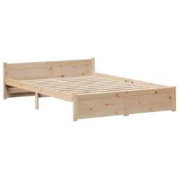 Berkfield Home Bed Frame with Headboard without Mattress 140x190 cm in Light Tan - thumbnail 5