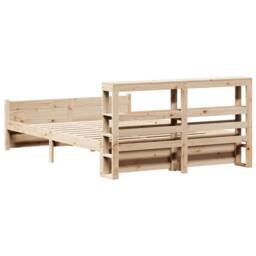 Berkfield Home Bed Frame with Headboard without Mattress 140x190 cm in Light Tan - thumbnail 8