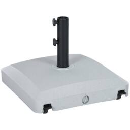 OUTSUNNY Garden Parasol Base Holder, 24kg Water or 30kg Sand Filled, with Wheels & Brakes in Light Grey - thumbnail 2