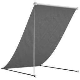Berkfield Home Retractable Awning Anthracite 100x150 cm Fabric & Steel in Black - thumbnail 5