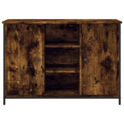 Berkfield Home Sideboard Smoked Oak 100x35x70 cm Engineered Wood in Brown - Size: 100 x 35 x 70 cm - thumbnail 6