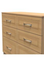 Ready Assembled 2 U Stafford 6 Drawer Wide Chest (Ready Assembled) in Light Oak - thumbnail 4