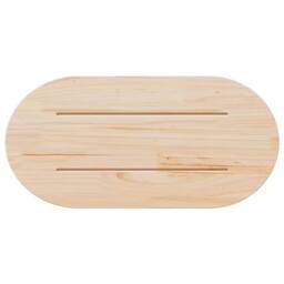 Berkfield Home Table Top White 60x30x2.5 cm Solid Wood Pine Oval - thumbnail 4