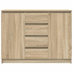 Berkfield Home Sideboard with Drawers Sonoma Oak 100.5x35x76 cm Engineered Wood in Brown - thumbnail 6