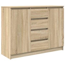 Berkfield Home Sideboard with Drawers Sonoma Oak 100.5x35x76 cm Engineered Wood in Brown - thumbnail 2
