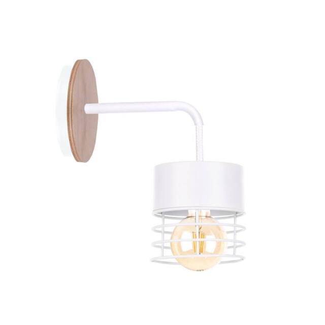Netlighting Casa Wall Lamp White Wood 12cm 1x E27