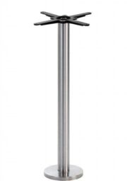 netfurniture Stainless Steel Round Floor Fixed Table Base 1050 mm in Silver