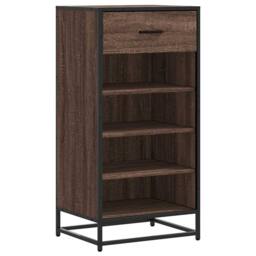 Berkfield Home Shoe Rack Brown Oak 48x38x97.5 cm Engineered Wood - thumbnail 3