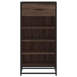 Berkfield Home Shoe Rack Brown Oak 48x38x97.5 cm Engineered Wood - thumbnail 4