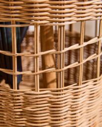 Dibor Traditional Style Willow Wicker Home Decor Umbrella Stand in Natural - thumbnail 3
