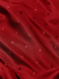 Luxury Living Adi Lined Ring Top Eyelet Curtains in Red - Size: 168 cm width x 183 cm drop - thumbnail 4