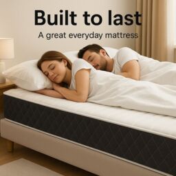 Sloomy Midnight Bonnell 25cm Deep Memory Foam Mattress in White - Size: Small Single - thumbnail 4