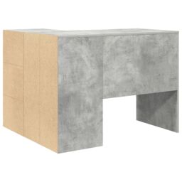 Berkfield Home Corner Desk Concrete Grey 102x88x75 cm Engineered Wood - Size: 102 x 88 x 75 cm - thumbnail 8