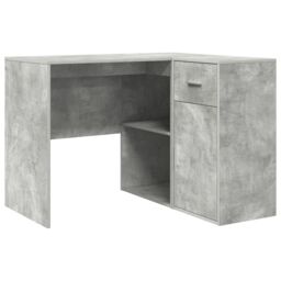 Berkfield Home Corner Desk Concrete Grey 102x88x75 cm Engineered Wood - Size: 102 x 88 x 75 cm - thumbnail 2