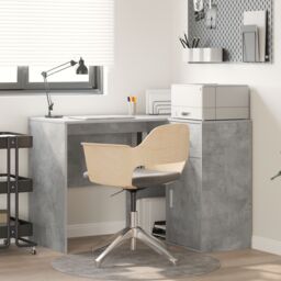 Berkfield Home Corner Desk Concrete Grey 102x88x75 cm Engineered Wood - Size: 102 x 88 x 75 cm - thumbnail 1