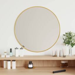 Berkfield Home Wall Mirror Gold √ò 50 cm Round - thumbnail 2