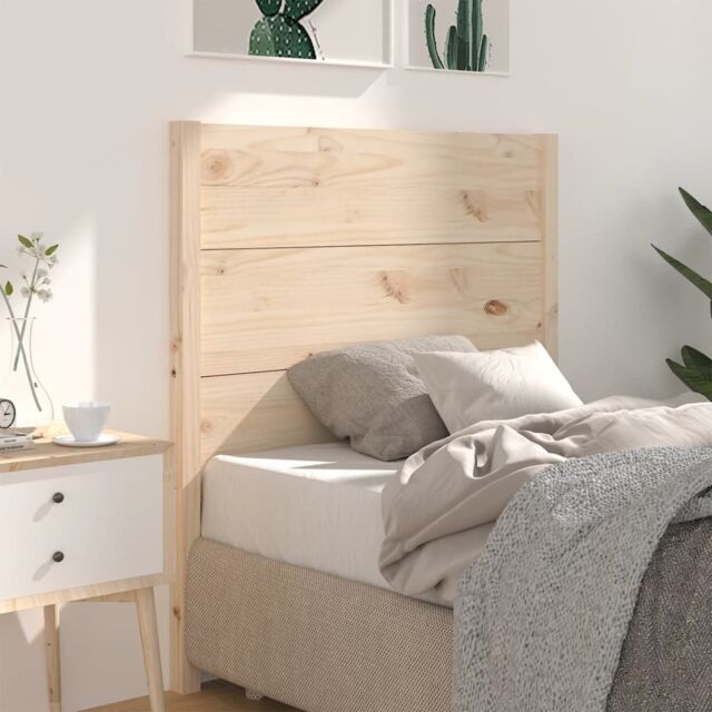 Berkfield Home Headboard 96x4x100 cm Solid Wood Pine in Brown - Size: 96 x 4 x 100 cm - image 1