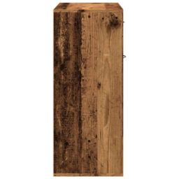 Berkfield Home Shoe Cabinet Old Wood 60x35x84 cm Engineered Wood in Brown - Size: 60 x 35 x 84 cm - thumbnail 6