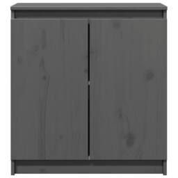 Berkfield Home Side Cabinet Grey 60x36x65 cm Solid Pinewood - Size: 60 x 36 x 65 cm - thumbnail 5