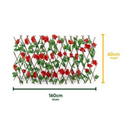 Gardenwize 100 LED Solar Extending Red Flower Trellis - thumbnail 2