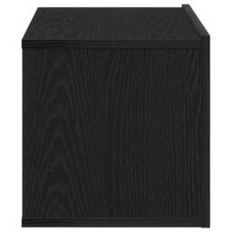 Berkfield Home Black Oak TV Stand 80x30x30 cm Made of Engineered Wood - Size: 80 x 30 x 30 cm - thumbnail 8