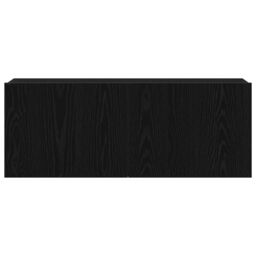 Berkfield Home Black Oak TV Stand 80x30x30 cm Made of Engineered Wood - Size: 80 x 30 x 30 cm - thumbnail 7