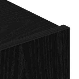 Berkfield Home Black Oak TV Stand 80x30x30 cm Made of Engineered Wood - Size: 80 x 30 x 30 cm - thumbnail 9