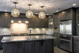 Loops 3 Bulb Chandelier Hanging Pendant LIght Silver Leaf Patina LED E14 60W Bulb in Metallics - thumbnail 2