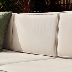FurnitureboxUK Orlando 10 Seat Modular Outdoor Garden Rattan Sofa in Light Beige - thumbnail 4