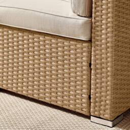 FurnitureboxUK Orlando 10 Seat Modular Outdoor Garden Rattan Sofa in Light Beige - thumbnail 6
