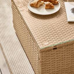 FurnitureboxUK Orlando 10 Seat Modular Outdoor Garden Rattan Sofa in Light Beige - thumbnail 7