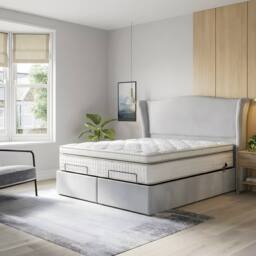 PARADISE BEDS LTD Orthopaedic Electric Adjustable Bed Set With Mattress & Headboard in Silver - Size: Small Double - thumbnail 4