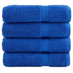 Berkfield Home Premium Hand Towels SOLUND 4pcs Blue 50x100cm 600gsm - thumbnail 2