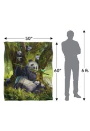 JQ Licensing Jlo Panda Family Flute Silky Touch Super Soft Throw Blanket 152 X 127 cm in White - thumbnail 5