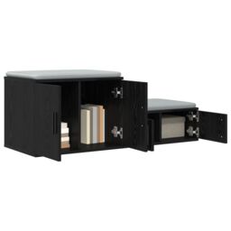 Berkfield Home Black Storage Cabinet 42.5x16.1x15.7 inches Made from Engineered Wood - thumbnail 3