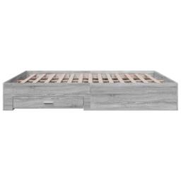 Berkfield Home Bed Frame with Drawers without Mattress Grey Sonoma 200x200 cm - thumbnail 5