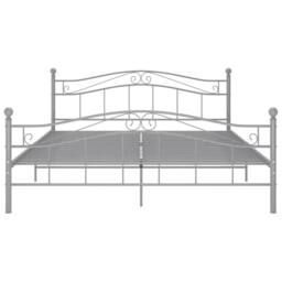 Berkfield Home Bed Frame Grey Metal 160x200 cm - thumbnail 3