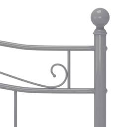 Berkfield Home Bed Frame Grey Metal 160x200 cm - thumbnail 6