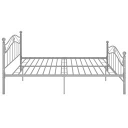 Berkfield Home Bed Frame Grey Metal 160x200 cm - thumbnail 4