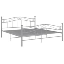 Berkfield Home Bed Frame Grey Metal 160x200 cm - thumbnail 1