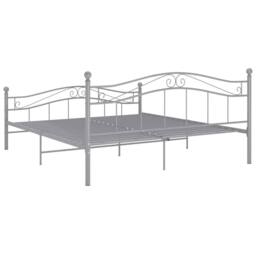 Berkfield Home Bed Frame Grey Metal 160x200 cm - thumbnail 5