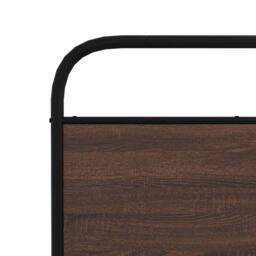 Berkfield Home Metal Bed Frame without Mattress Brown Oak 200x200 cm - thumbnail 8