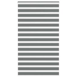 Berkfield Home Zebra Blind Dark Grey 130x230 cm Fabric Width 125.9 cm Polyester - thumbnail 2